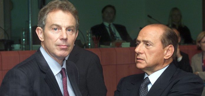 Tony Blair battezza la nascita della Silvio Berlusconi editore